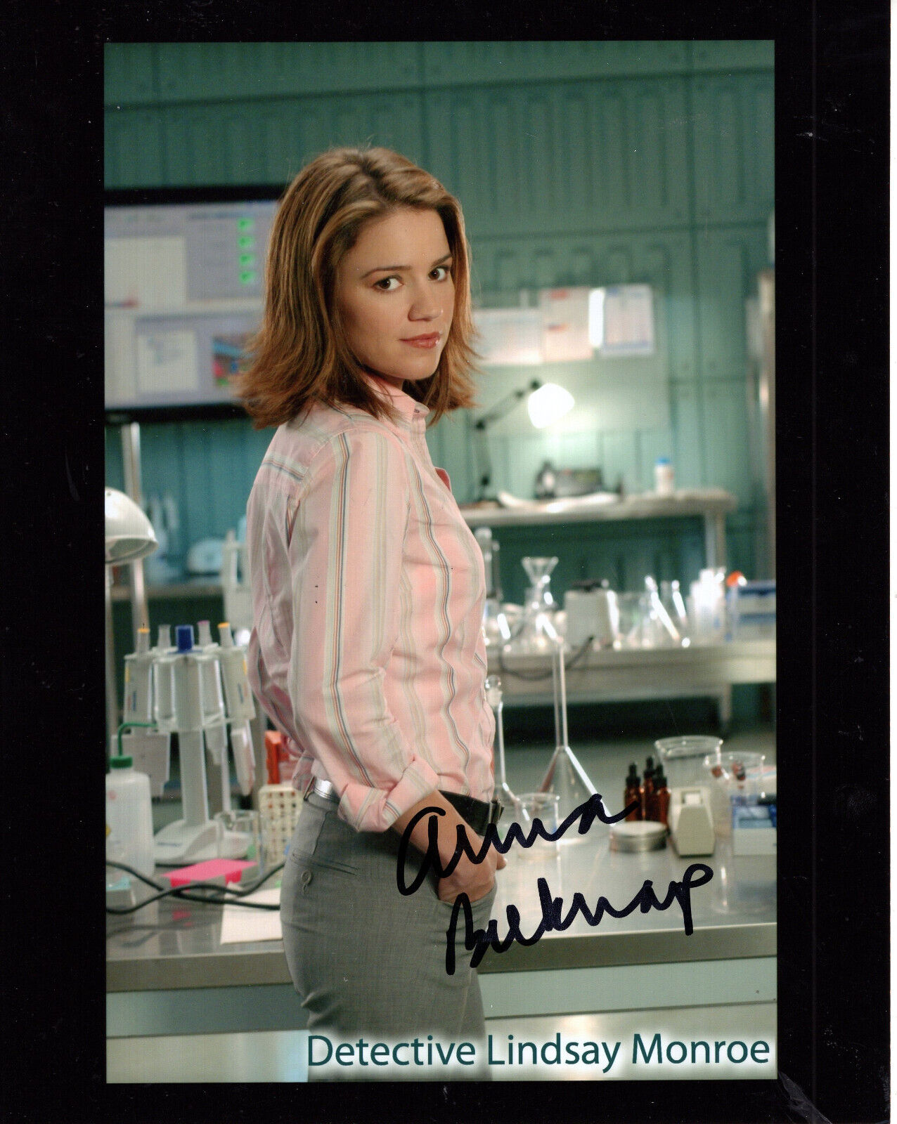 Anna Belknap Hand Signed 8x10 Color Photo+coa       Gorgeous Actress   Csi:ny