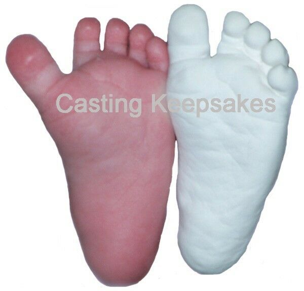 Luna Bean Baby Plaster Casting Kit 3d Statue Keepsake Foot Hand Mold W/ Finish