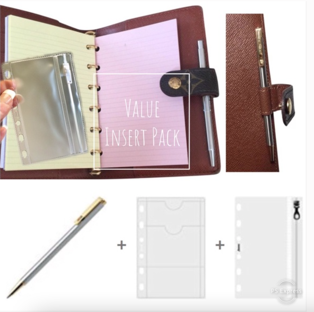 Fits Louis Vuitton Small Agenda Planner: Choose Calendar -inserts -paper-pouches