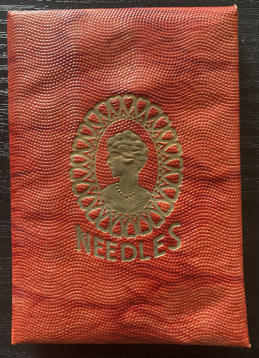 Antique Embossed Portrait Needle-book