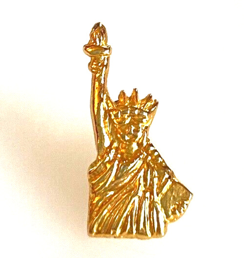 Vintage Statue Of Liberty Torso Pin Gold Tone
