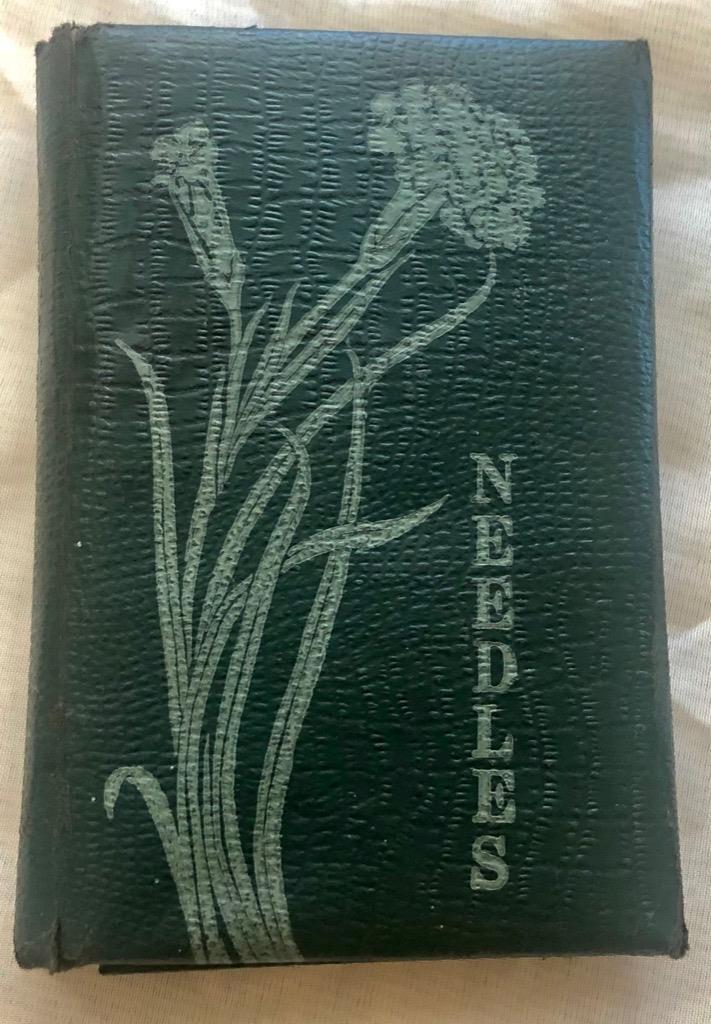 Antique~vintage 'needles' Green Folder~carnation Flowers~1914~czechoslovakia